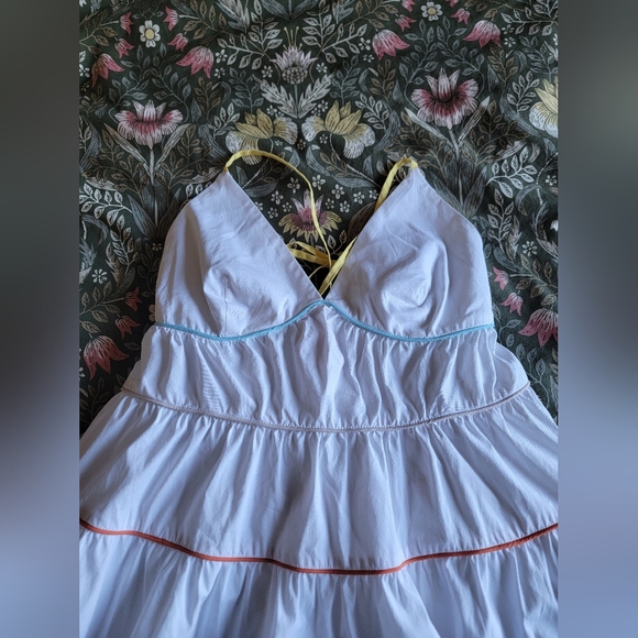 STAUD Cleo Colorblock Tiered Midi Dress Size S - Picture 7 of 9